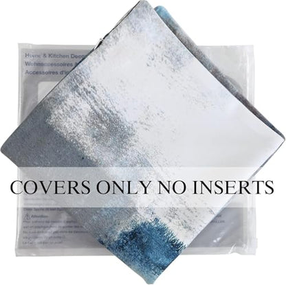 Throw Pillow Covers for Couch, 18x18 Inch, Set of 2, Grey Blue - color: Grey Blue, size: 18" x 18" (Pack of 2)