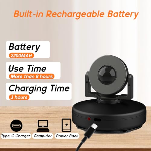 2Pack Rechargeable Battery LED Spotlight Indoor, Wireless Mini Art Accent Spot Lights with Remote Control Dimmable & Timer, Dimmable Uplight for Plants Display Painting Dartboard Portrait Closet - color: Black