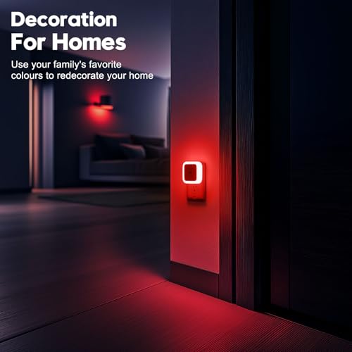 Sujeet Night Light, Night Lights Plug into Wall 8-Pack, Nightlight Plug in Night Light, Dusk to Dawn Night Lamp Led (Red) - color: Red