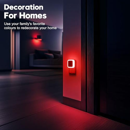 Sujeet Night Light, Night Lights Plug into Wall 8-Pack, Nightlight Plug in Night Light, Dusk to Dawn Night Lamp Led (Red) - color: Red