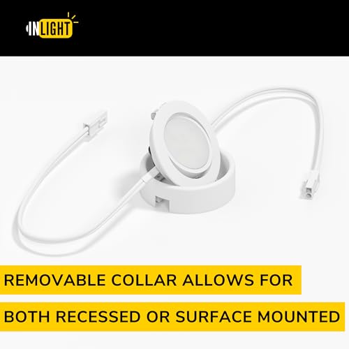 GETINLIGHT 2.75-Inch LED Replacement Puck Light, 1-Pack, 2700K, White - color: White, size: 1-puck add-on light