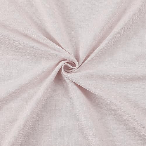 Vision Home Light Pink Linen Pinch Pleated Semi Sheer Curtains 40Wx63Lx2 - color: Soft Pink/Pinch, size: 40"W x 63"L (Pack of 2)
