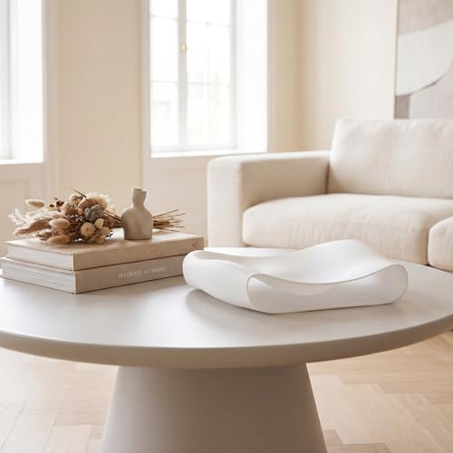 Qinyoung 12" Decorative Tray for Coffee Table, Modern Living Centerpiece