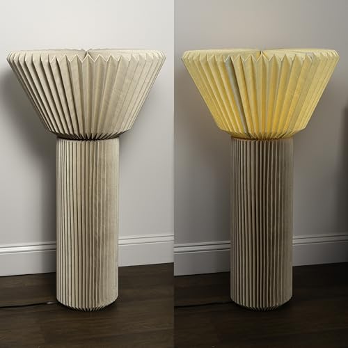 JONATHAN Y Archer Floor Lamp Modern Minimalist Mango Wood Base 37", Natural - color: Natural