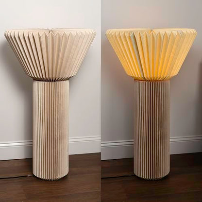 JONATHAN Y Archer Floor Lamp Modern Minimalist Mango Wood Base 37", Natural - color: Natural