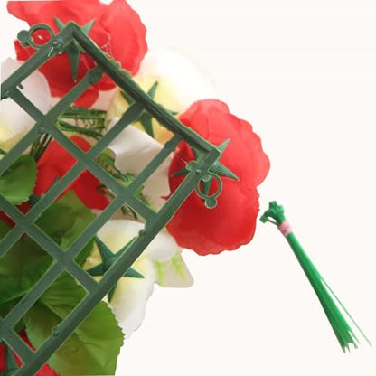6 Red Ivory Silk Rose Flower 20" Panels Artificial Floral Table Centerpiece Wedding Party Events Reception Decorations Supplies Supplies