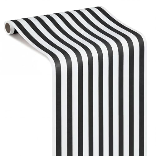 AmazingSpark Striped Table Runner Roll,Black,50' Long X 16" Wide - color: Black, size: 50' Long X 16" Wide