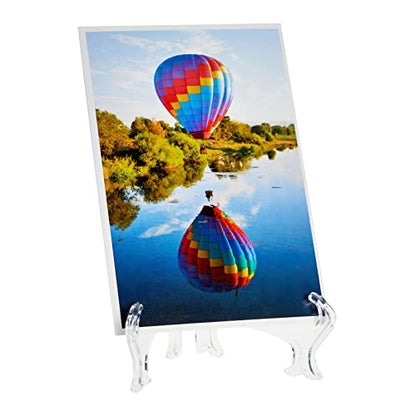 Juvale Mini Clear Acrylic Easel Stands - 24-Pack, 5.3-Inch, Clear Plastic - Mini Easel Sign Stand & Greeting & Place Card Display - Tabletop Photo Holders & Plate Holders