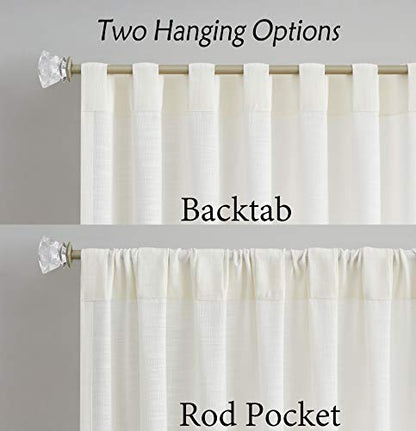 Central Park Ombre Semi Sheer Curtain Cream White to Indigo, 50" Wx63 Lx2 - color: Indigo Blue, size: 50"W x 63"L (Pack of 2)