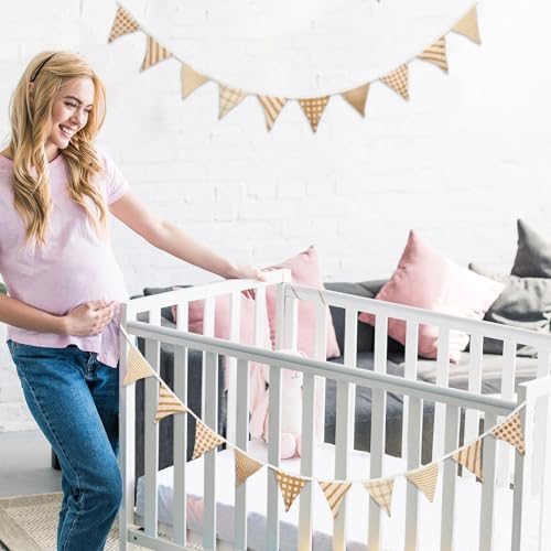 Oudain 2 Pcs Pennant Banner Flags Nursery Garland Triangle, Vivid Color - color: Vivid Color