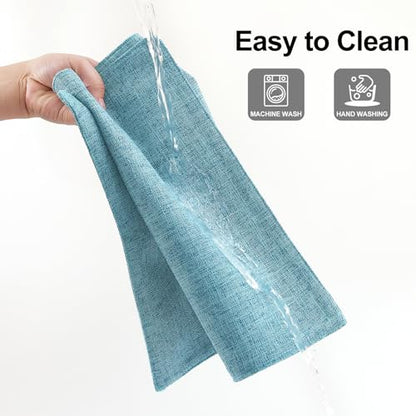 Homaxy Cloths Placemats for Dining Table Set of 6, 13" x 19", Aqua - color: Aqua, size: Placemats Set of 6