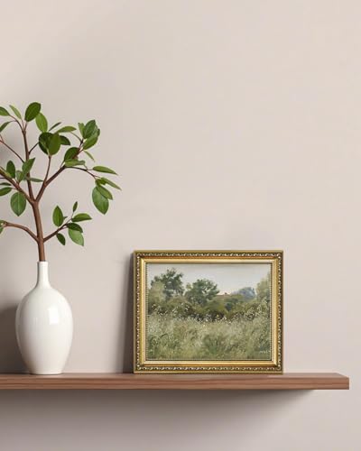 AIMAILON Framework Spring Wildflower Pattern, Impressionist Style 10x12 - color: Green Countryside Scenery, size: 12"L x 10"W