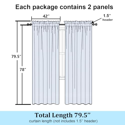 Simplebrand Semi Sheer Black Curtains 78 Inch Length 2 Panels, Geometric Jacquard Clip Textured Short Sheer Curtains for Bedroom，Modern Elegant Window Curtains Panels/Drapes/Treatment Sheer，42x78 inch - color: Black, size: 42"W x 78"L (Pack of 2)