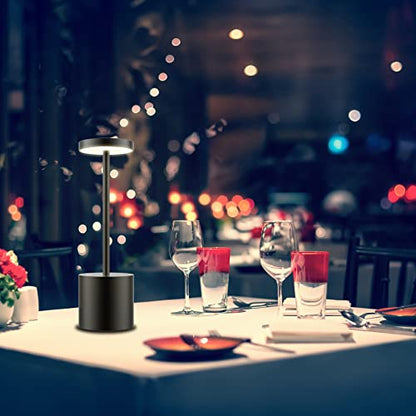 TBBGA LED Cordless Table Lamps, 5000mAh Rechargeable Table Light - color: Black1