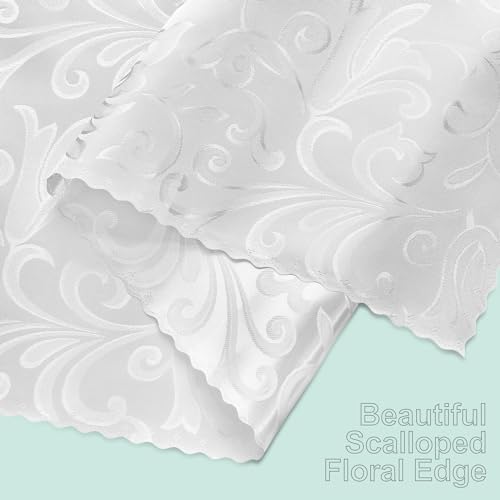 White Satin Table Runner 12 x 108 Inch, 2 Pack - color: White, size: 2 Pcs