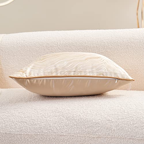 Avigers Throw Pillow Cover 20 x 20 Inch, Beige, Rayon Blend, Hidden Zipper - color: Beige, size: 20" x 20" (Pack of 1)