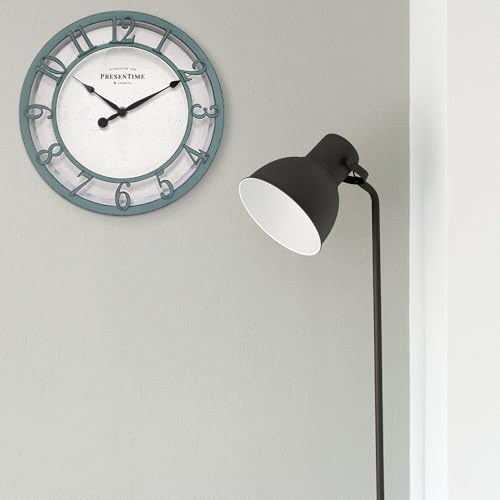 Presentime 10" Farmhouse Series Wall Clock - color: Aged Teal Finish, size: 10 inch