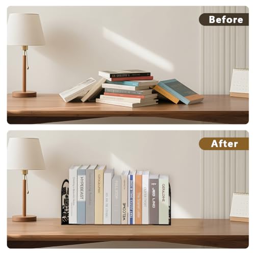 2pcs Book Ends Formula Car Metal Bookends Heavy Duty Book Stoppers Non-Slip Bookend Office for Small Large Heavy Books Textbooks Black - style: Formula Car