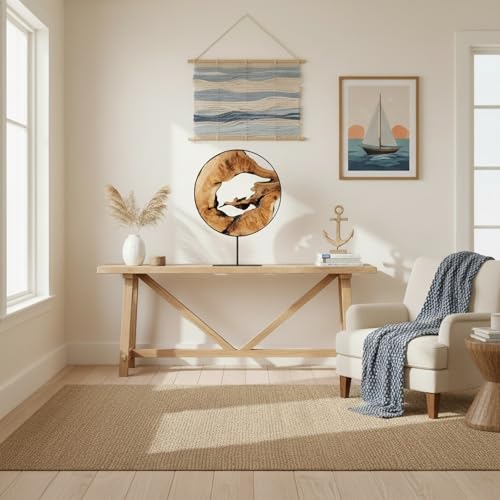 WELLAND Cedar Wood Sculpture, Natural Tabletop Decor Accent - size: Extra Large