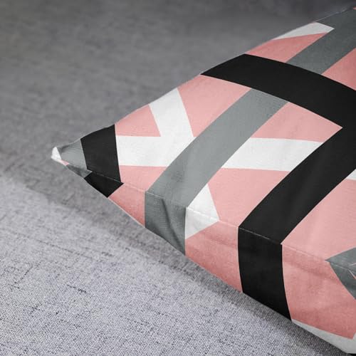 Emvency Throw Pillow Covers Set of 2, 18 x 18 Inch, Striped Retro Pink - color: Pink, size: 18" x 18" (Pack of 2)