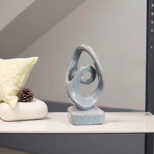 Abstract Modern Ribbon Decorative Sculpture, Knot Sculptures,Home Decor,Coffee Table Statues,Dining Living Room Desk Decor,Shelf Decoration (Marble Color-B) - color: Marble Color-b