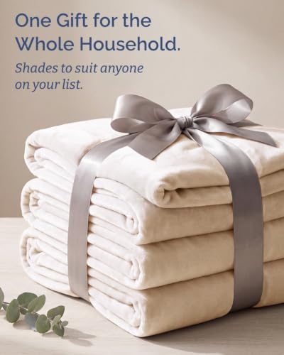 Fleece Blanket Giant Size 120" x 180" - Ultra-Soft Flannel Throw - Cream - color: 01 - Cream, size: Giant Blanket (180" x 120")