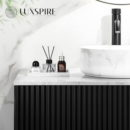 Luxspire 2 Pack Silicone Bathroom Tray 7.9" Vanity Tray, White - color: White, size: 7.87 × 3.94 × 0.79 in