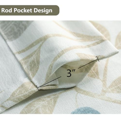 VOGOL Birds Print Curtain Valance, Rod Pocket, 52 x 14, 1 Panel, Beige - color: Birds, size: 52"W x 14"L (Pack of 1)