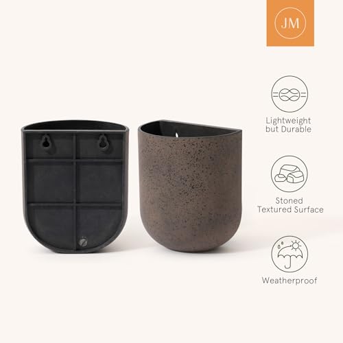 LA JOLIE MUSE Wall Planters for Indoor Plants, Hanging Flower Pots, 2 Pack - color: Iron