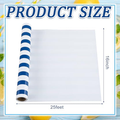 AmazingSpark Striped Table Runner Roll,Navy Blue,25' Long X 16" Wide - color: Navy Blue, size: 25' Long X 16" Wide