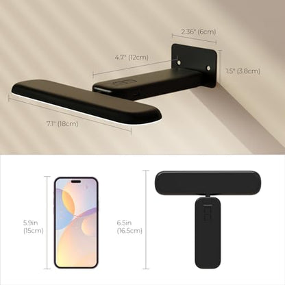 FULEN 2 Pack Picture Lights for Wall Rechargeable, Picture Frame Lights - color: Black, size: 2 PACK
