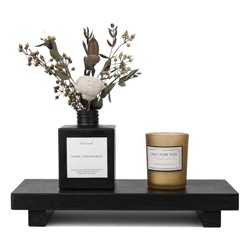 Wood Bathroom Tray Farmhouse Decor Kitchen Soap Holder, 10"x4.5" Black - color: Black, size: 10" x 4.5" x 1.6"