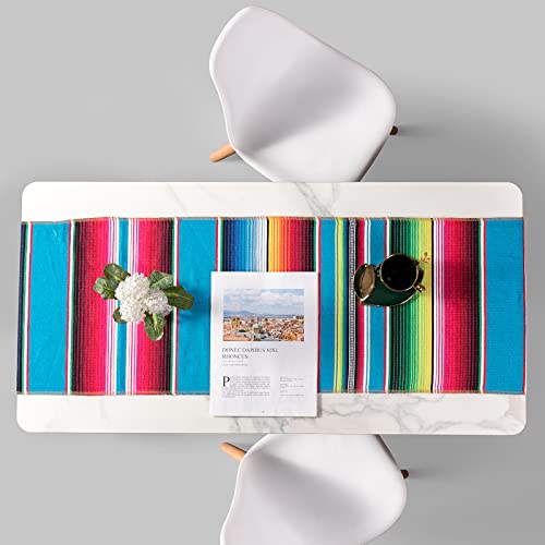 Mexican Table Runner 14 x 84 in Serape Decor for Cinco de Mayo Fiesta Party - style: 1Pack