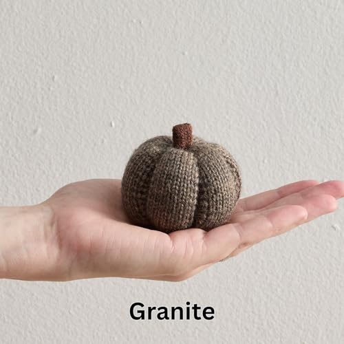 Set of 3 Cozy Mini Knit Pumpkins (Cobblestone Multi-Size Set) - color: Cobblestone Multi-sized