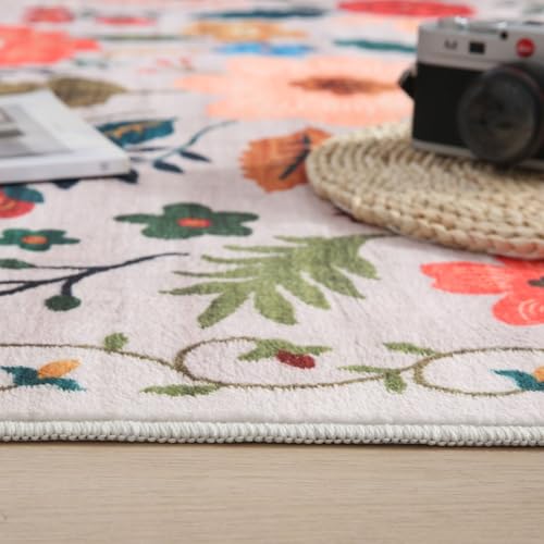 Rugcomf Runner Rug 2'7"x12' Washable, Beige - color: Beige, size: 2'7" x 12' (Rectangular)