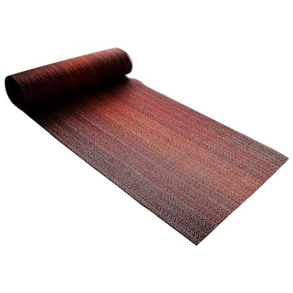 PIGCHCY 72 inches Table Runner,Table Centerpiece, Heat Resistant Vinyl Woven Washable Table Mats Sets (Scarlet Red) - color: Gradient: Red Scarlet, size: 1 Table Runner