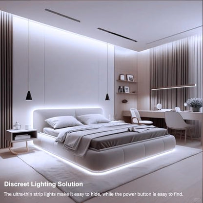 2 Pack Battery Powered LED Strip Lights 9.8Ft for Kitchen (Cool White) - color: Cool White