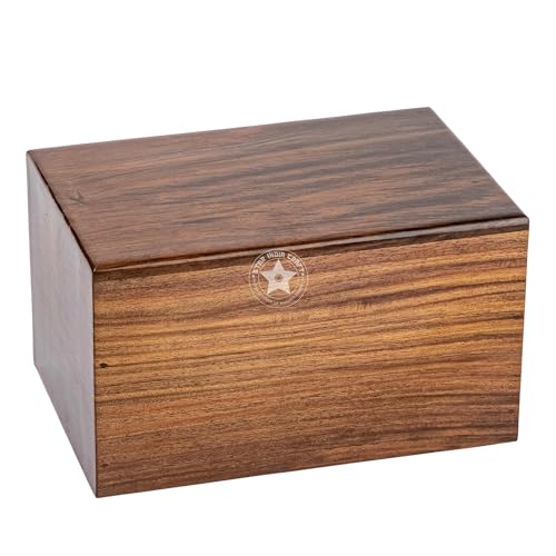 Keepsake Urn Box for Human or Pet Ashes, Tree of Life Rosewood, 14 Cu in - size: Keepsake - 14lbs