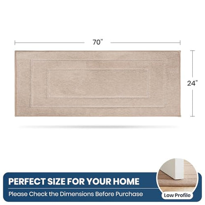 PURRUGS Kitchen Runner Rug, Kitchen Mat, 24" x 70", Beige - color: Beige, size: 24" X 70"