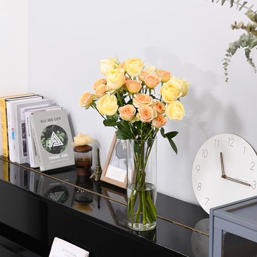 Clear Flower Vase, Non-breakable Vases, 4" W x 12" H, Acrylic Vase, Aesthetic Room Decor Cylindrical Modern Flower Vases for Table Centerpiece, Home Decor, Women Floral Arrangement Gift - color: Clear, size: 4" W x 12" H