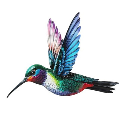 VEWOGARDEN Bird Wall Art, Large Outdoor Metal Hummingbird Hanging Wall Decor for Home Outside Patio Garden Fence Decorations - style: Hummingbird