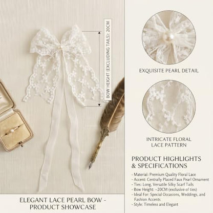 White Lace Bow Curtain Tiebacks 6-Pack, Vine Floral Curtain Holdbacks - color: White Vine Floral