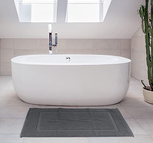Utopia Towels Cotton Bath Mat, 21x34 in, 2 Pack, Grey - color: Grey, size: 2 Bath Mats