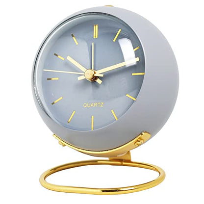 SHISEDECO Small Tableclocks Classic Non-Ticking Tabletop Alarm Clock,Blue - color: Rn-blue
