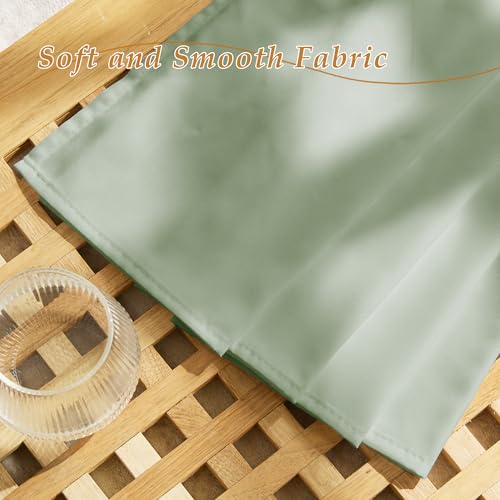 RYB HOME Non See Through Sage Green Sheer Curtains 63 inches Long - color: Sage Green, size: 52"W x 63"L (Pack of 2)