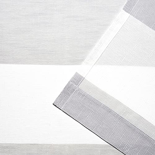 EXCLUSIVE HOME Darma Sheer Linen Rod Pocket Curtain Panel Pair, 50"x96", Dove Grey - color: Dove Grey, size: 50"W x 96"L (Pack of 2)