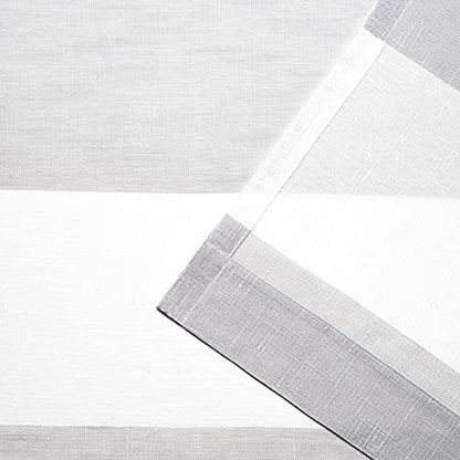 EXCLUSIVE HOME Darma Sheer Linen Rod Pocket Curtain Panel Pair, 50"x96", Dove Grey - color: Dove Grey, size: 50"W x 96"L (Pack of 2)