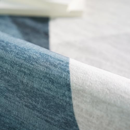 3x6 Washable Geometric Area Rug - Non-Slip Backing Hallway Rugs Blue Grey - color: Blue/Grey, size: 3' x 6' (Rectangular)