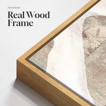 Large Framed Abstract Wall Art, Set of 3, Beige Taupe White, 20x30 In - color: Neutral Taupe, size: 20" W x 30" H x 3pcs
