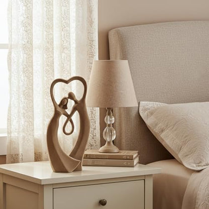Couple Statue with Soft Flocked Finish, Brown - color: Couple01-brown